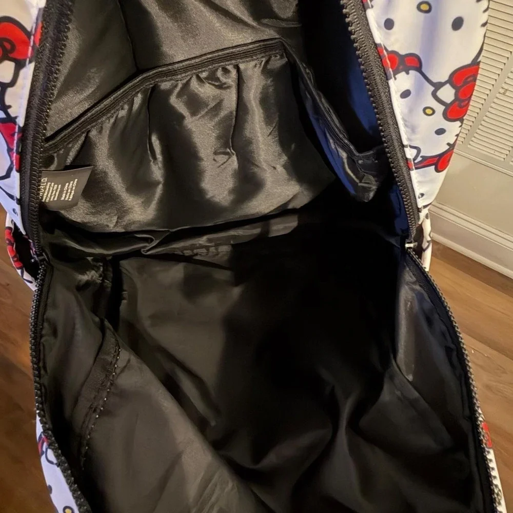 Sanrio Hello Kitty All Over Print Backpack Red‎ White Black Kids Bag